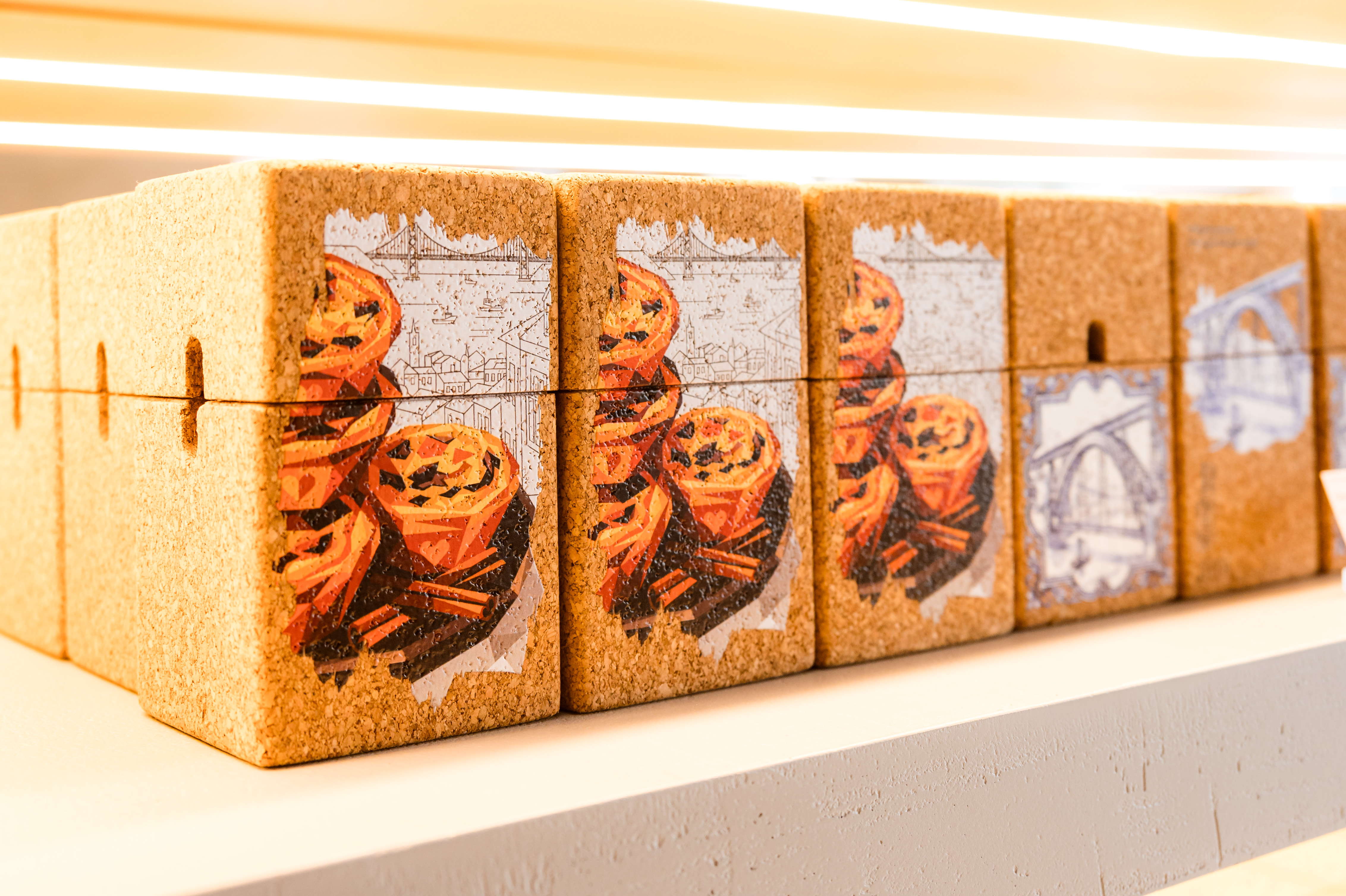 Porto stories, illustrated on cork.